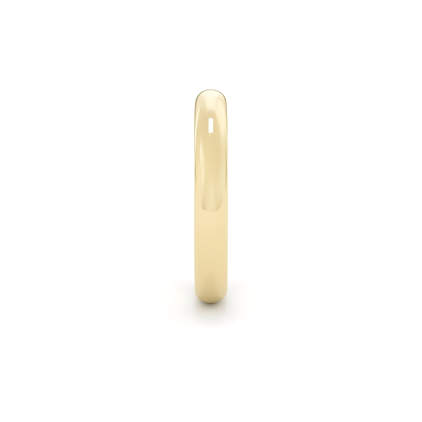 Gold wedding band made on the cliffs of st Ives Cornwall. 