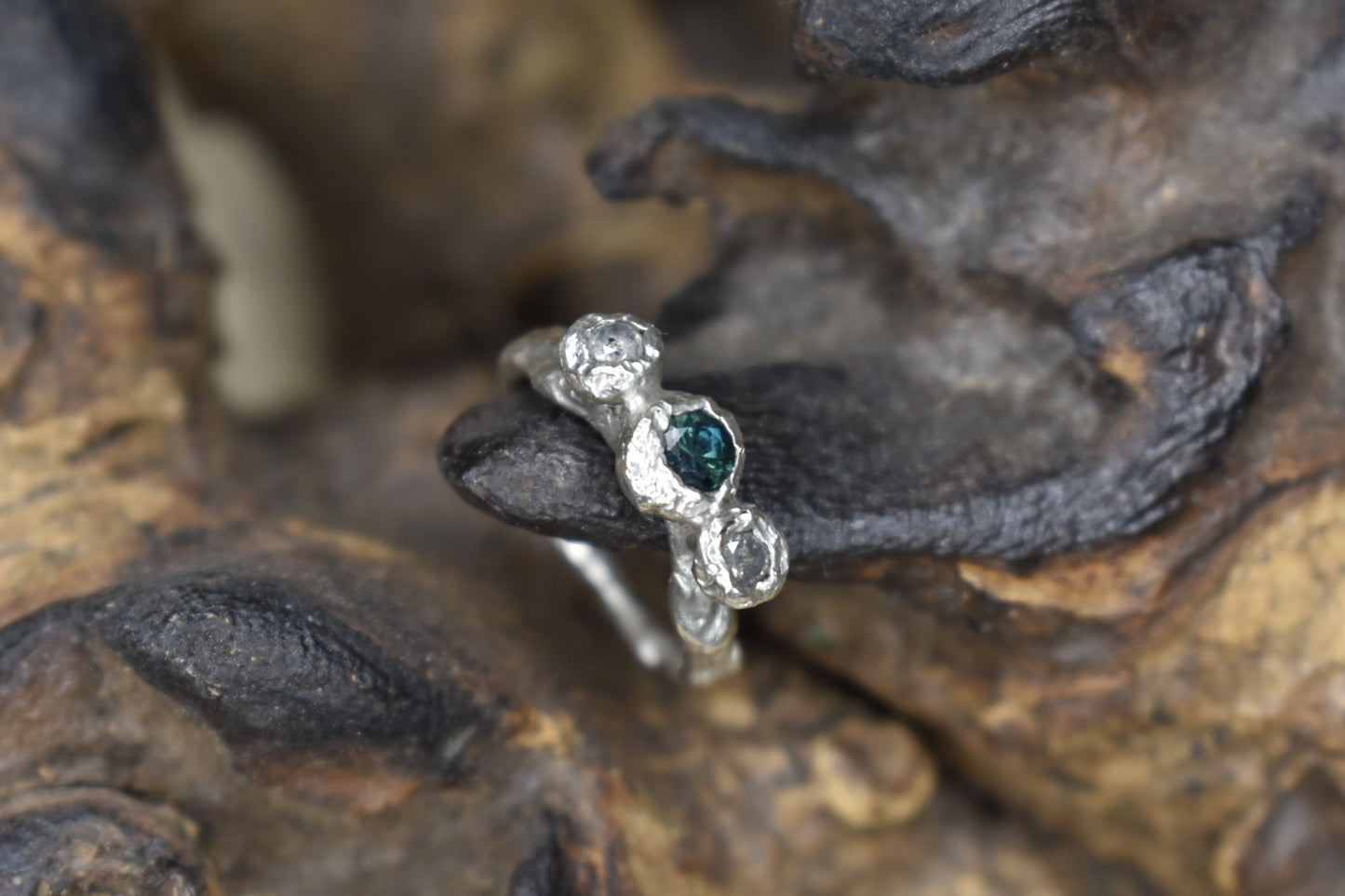 Sapphire and Salt and Pepper Diamond. Seven Sisters, Beachy Head.