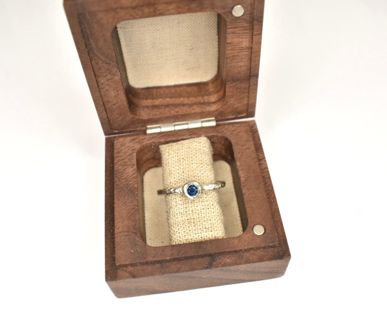 Blue Sapphire Organic 925 Silver Ring.