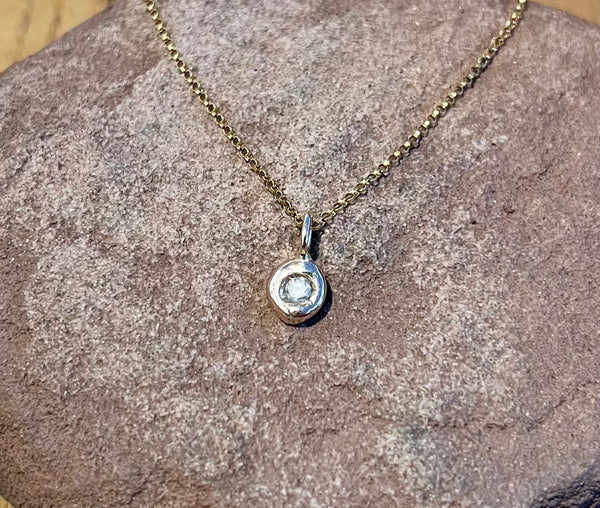 Diamond 9k Yellow Gold Cast Pendant - Keswick Lake District