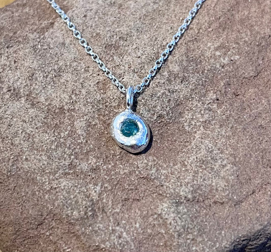 Sapphire Silver Cast Pendant - Keswick Lake District