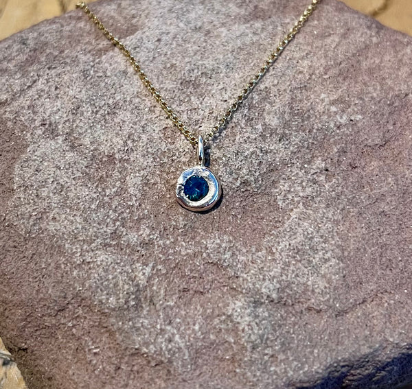 Sapphire 9k Yellow Gold Cast Pendant - St Ives, Cornwall