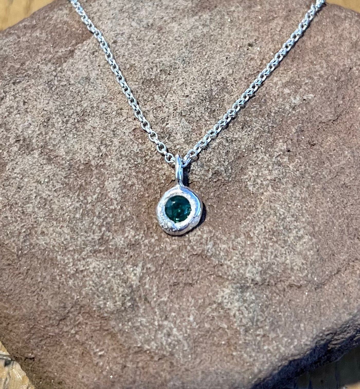 Sapphire Silver Cast Pendant - St Ives, Cornwall