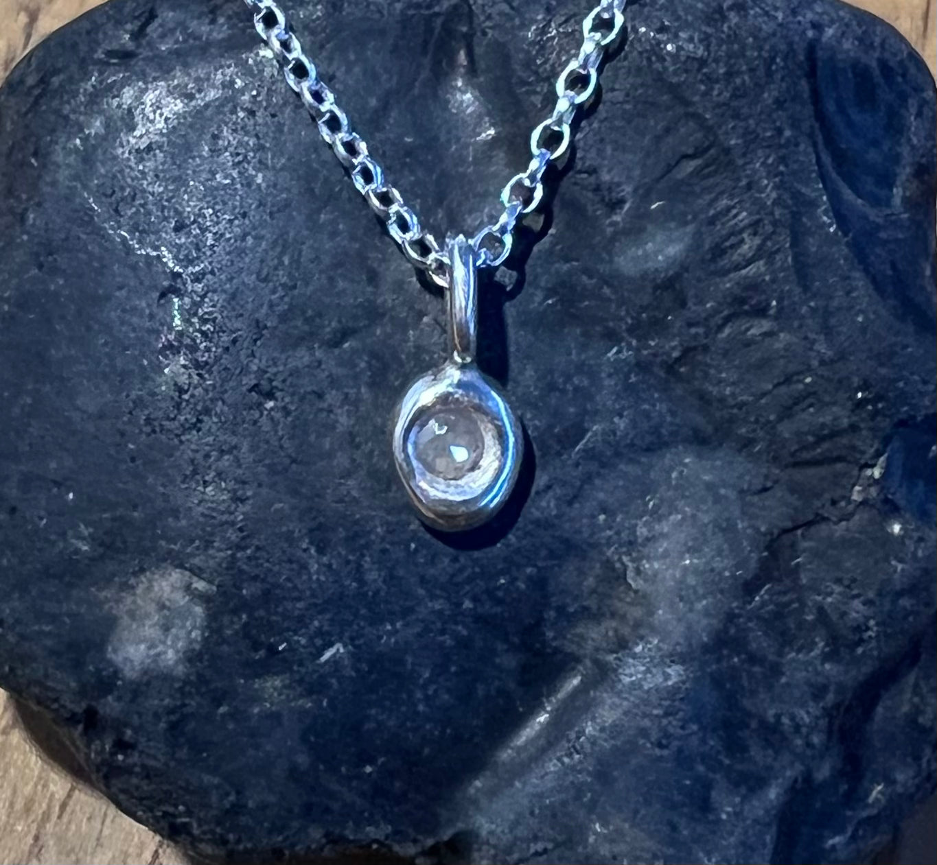 Diamond Silver Cast Pendant - Keswick Lake District
