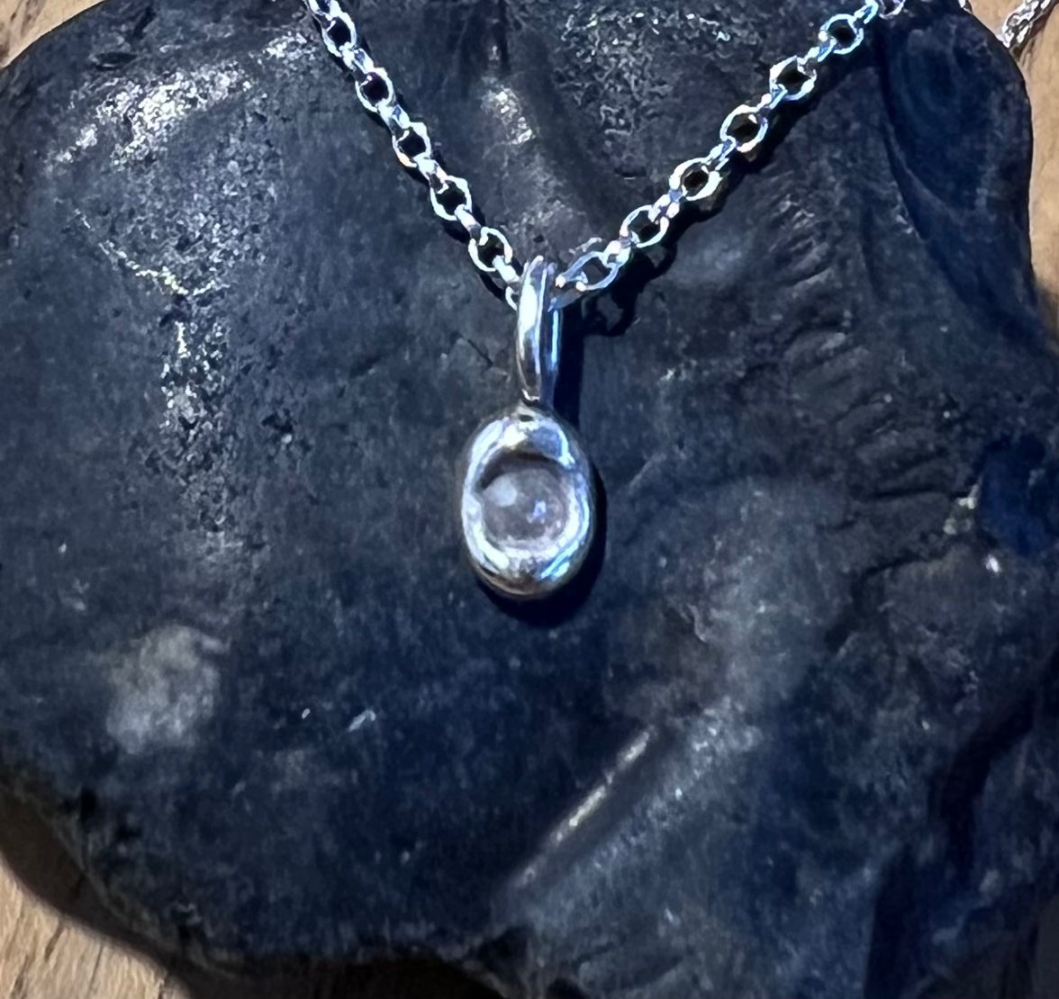 Diamond Silver Cast Pendant - Keswick Lake District