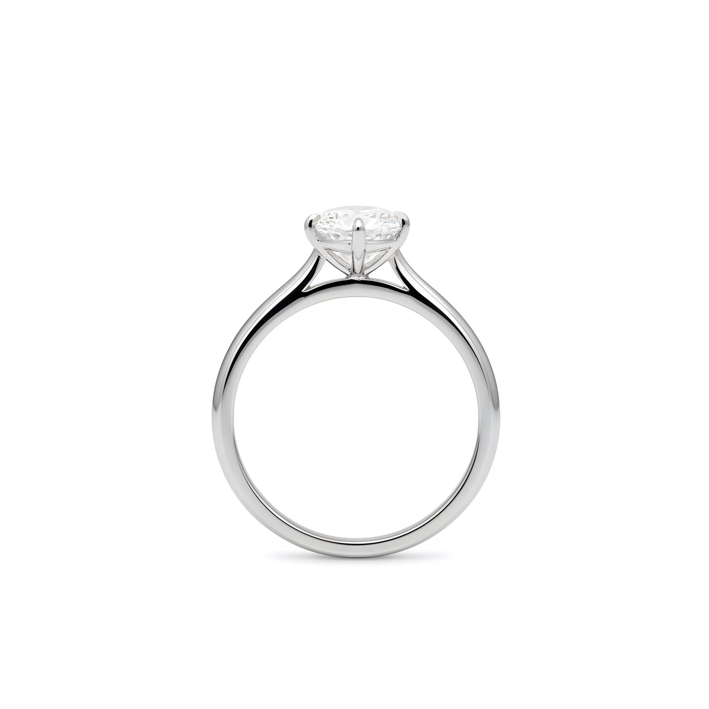 White gold 0.50ct diamond engagement ring, part made in St Ives, Cornwall. Shem Hake Jewellery.