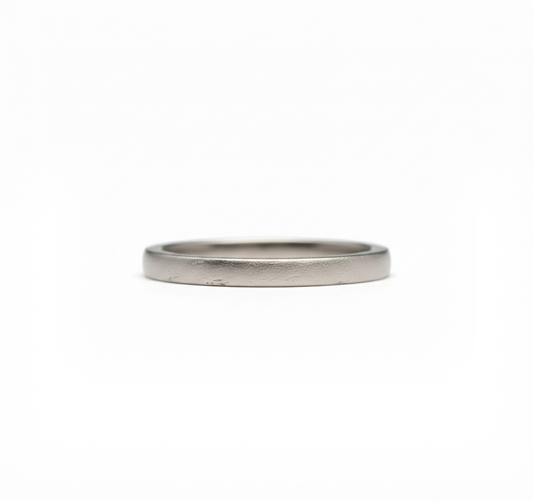 Silver wedding band casted on a Cornish beach. 