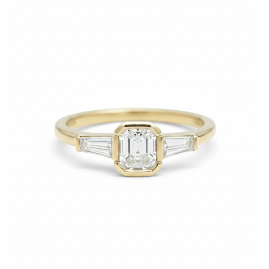 Diamond Trilogy Engagement Ring St Ives, Cornwall