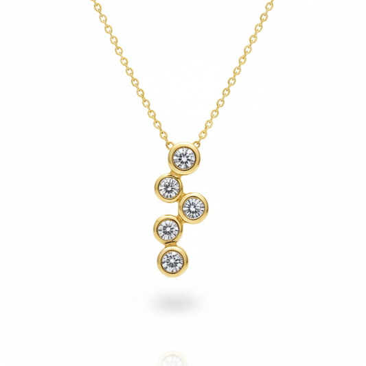 Diamond and 18k Yellow Gold Pendant, Edale, Peak District