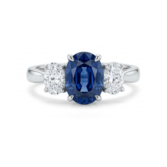 Blue Sapphire and Diamond Engagement Ring. Edale, the Peak District