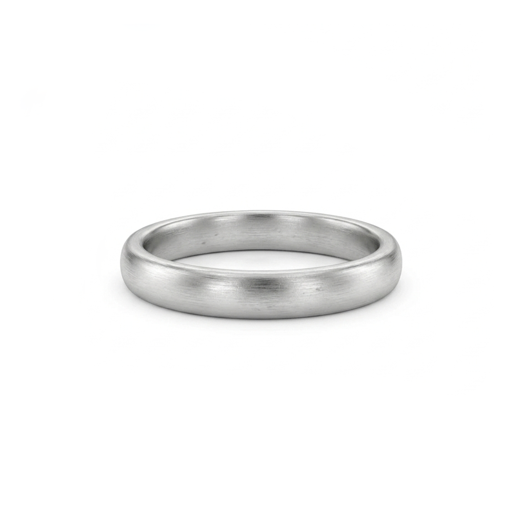 Silver wedding ring made in Cornwall.