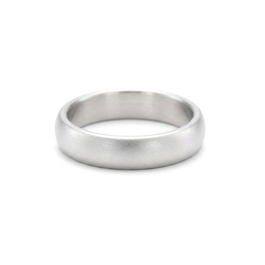 Silver wedding ring sand casted in Cornwall. 