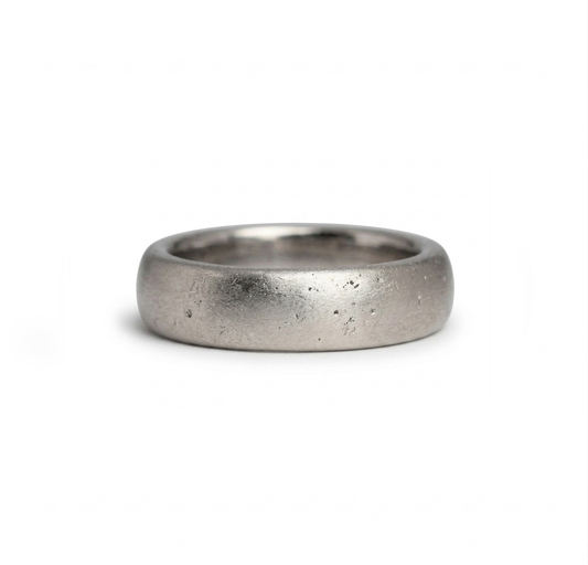 White gold ring made outdoors in Cornwall. 