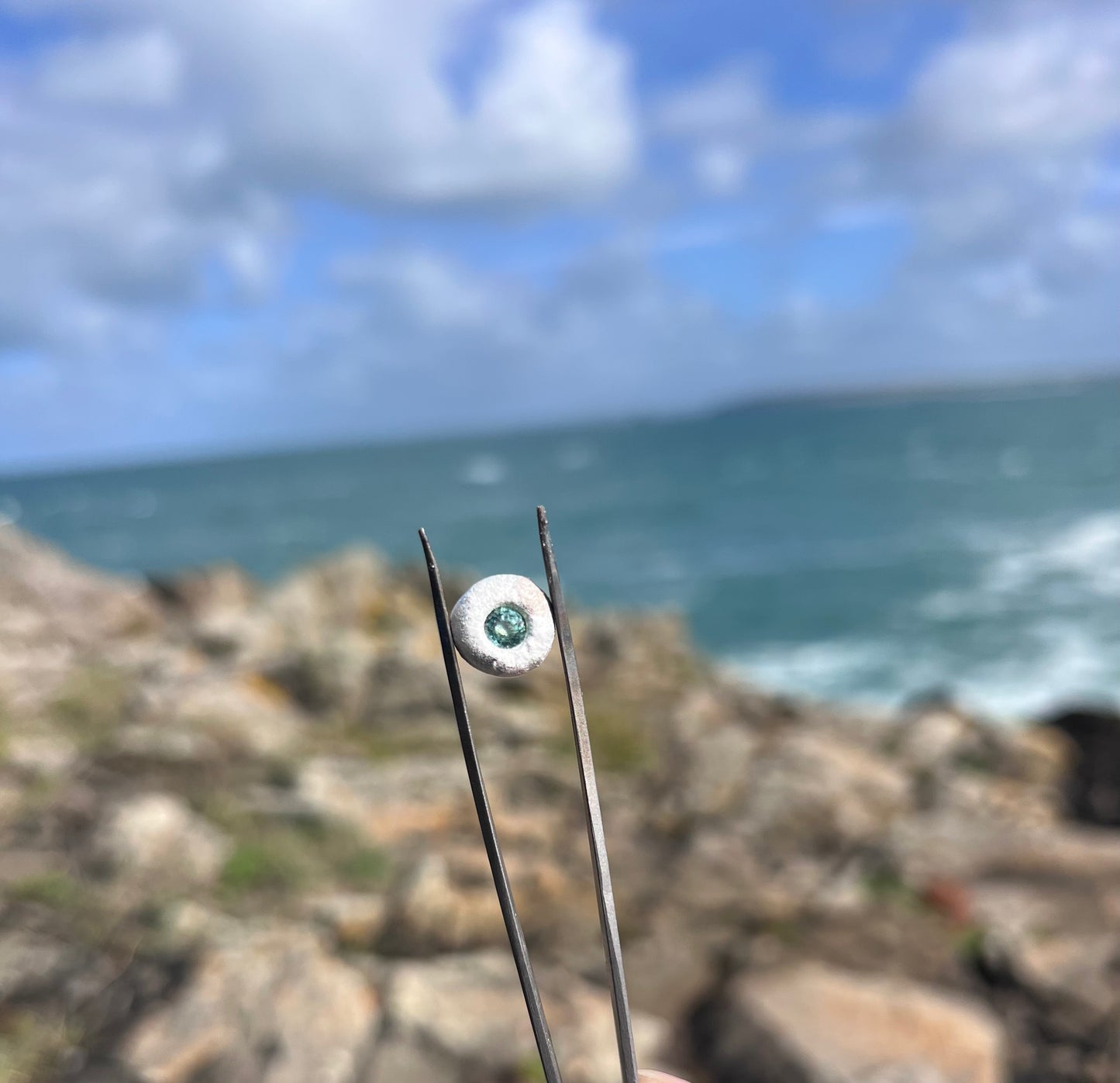 Sapphire Silver Cast Pendant - St Ives, Cornwall